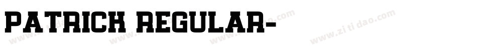 Patrick Regular字体转换